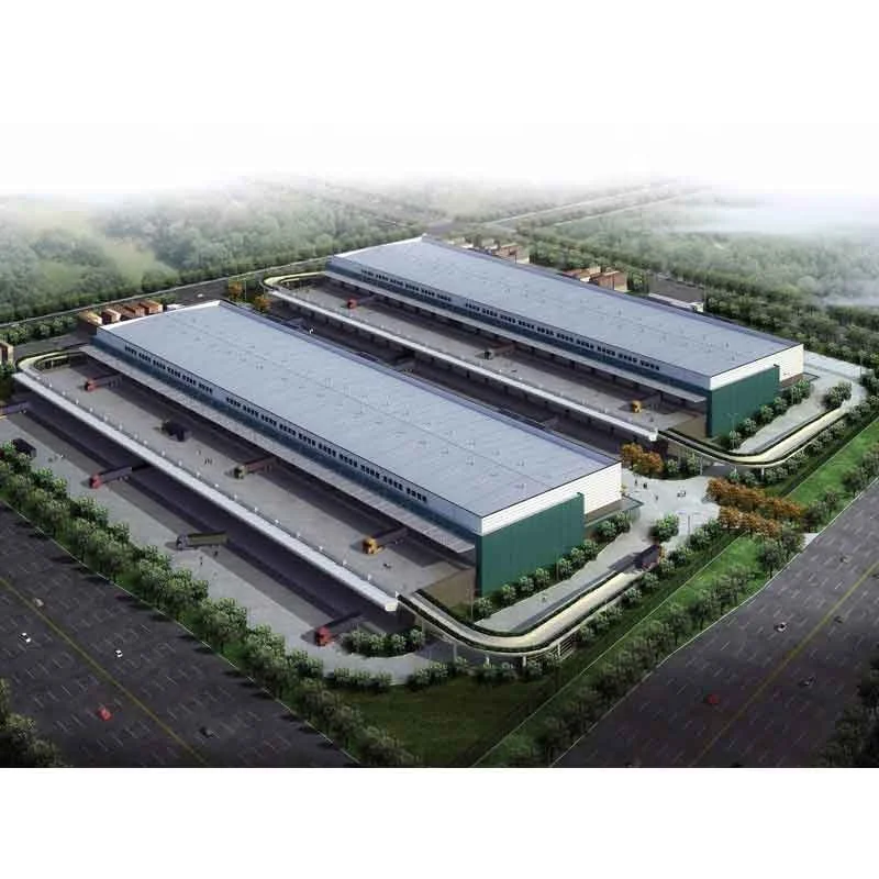 Предварительно спроектированный строительный Металлический Склад, система космических рамок, логистический распределительный центр