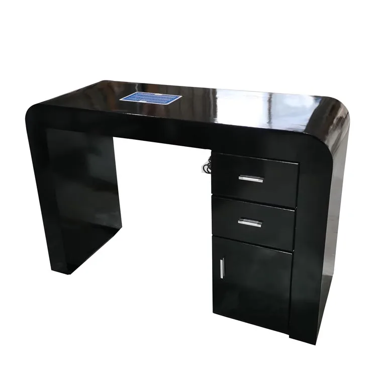 black nail table for salon tables manicure table with dust collector for sale