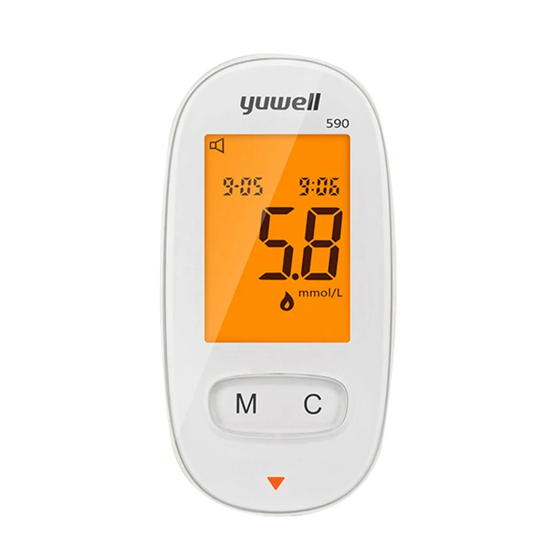 
 Автоматический мини-глюкометр Yuwell One touch с тест-полоской, стерильные ланцеты, тестер сахара, глюкометр  