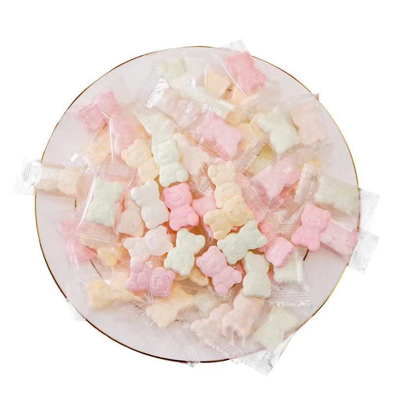 Children Cute Cartoon Pattern Sweet Tablet Bears Candy Milk Tablet Candy Bear Hard Candy