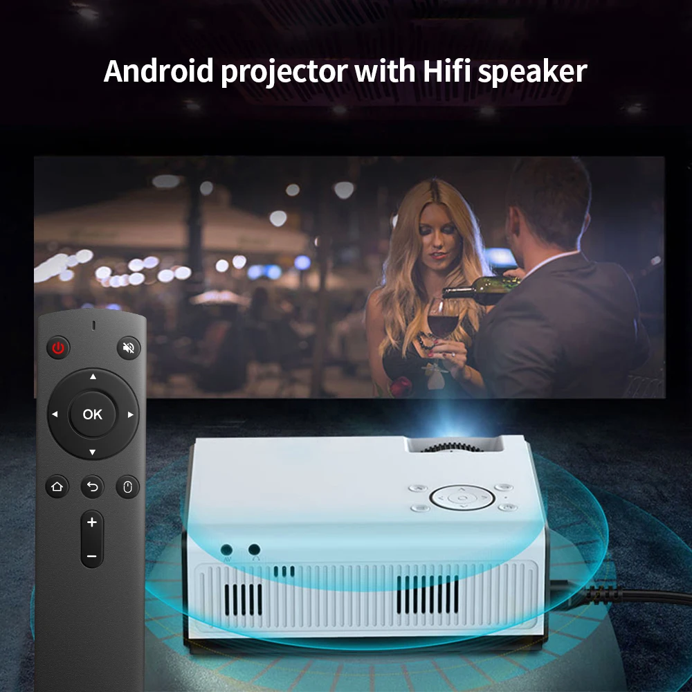Outdoor overhead android smartphone portable full hd mini pico 4k 3d dlp led projector