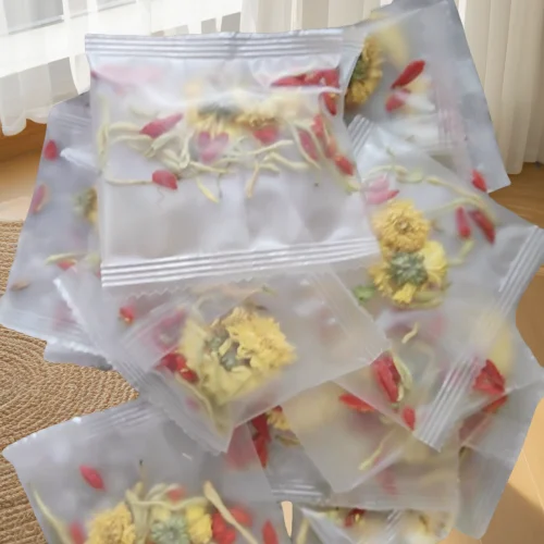 Wholesale Traditional Chinese Honeysuckle, Chrysanthemum, and Goji Berry Tea Bags  A Healthy Herbal Blend