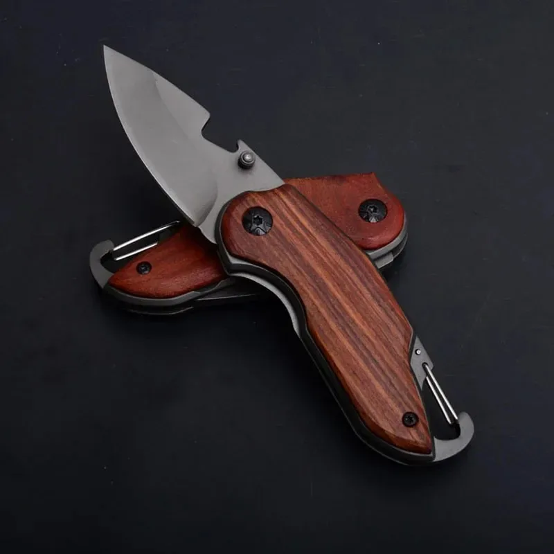 6.0' Knives Damascus Folding Blade Knife,Hunting Camping Survival Steel+Wood Handle Knives,EDC Tool Pocket Knife,Keychain Knife