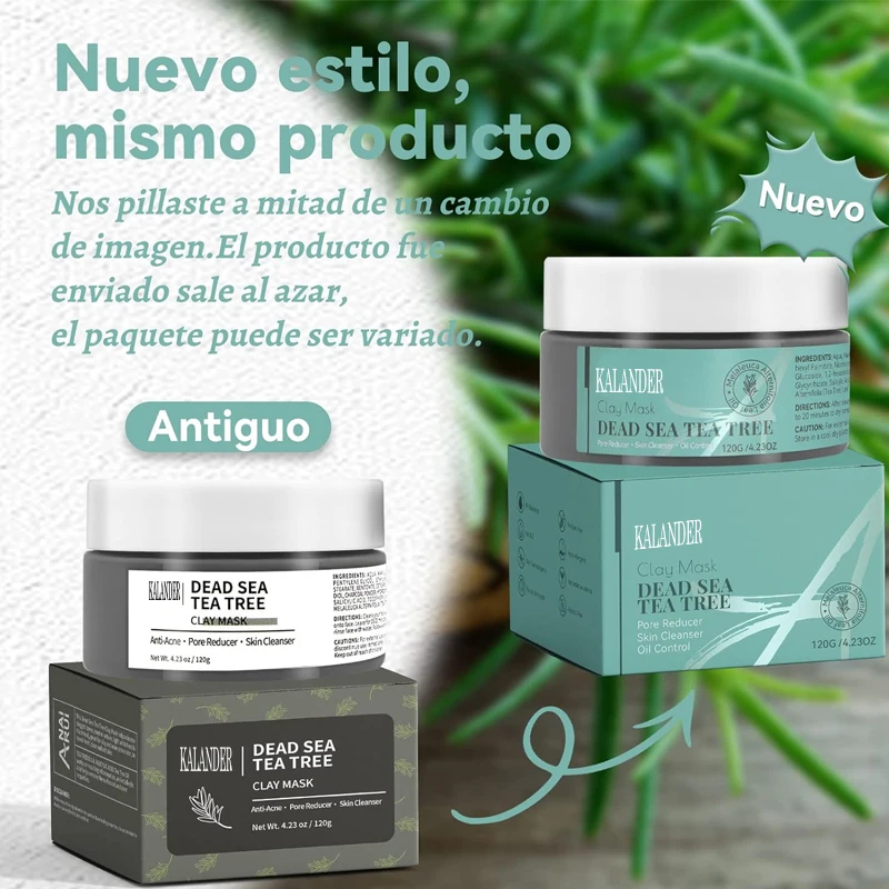 Organic Tea-Based Clay  Face Nose Neck-Whitening Acne-Fighting Cream Hyaluronic Acid Vegan Ingredients Moisturizing Dry OEM