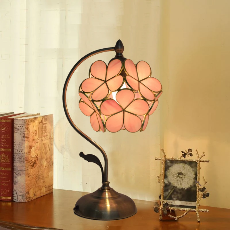 Limited Time Discount Beautiful Cherry Blossom Lighting Dining Table Decorative Glass FLower Desk Lamp