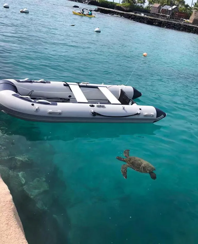 CE 13.8ft 4.2m RIB PVC Inflatable Fishing Rowing Boat