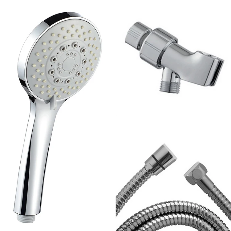 Bathroom 5 Function Settings Handheld Shower Head Kit with 1.5M Hose and Adjustable Showerhead Holder