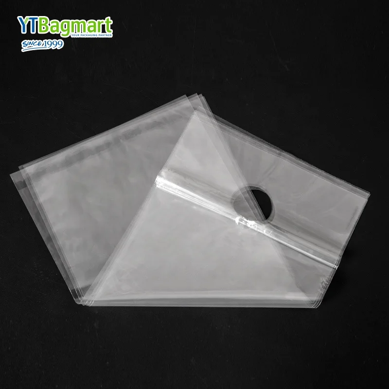 OEM Biodegradable Clear Plastic Clothes Packaging Flat Garment Poly Bags