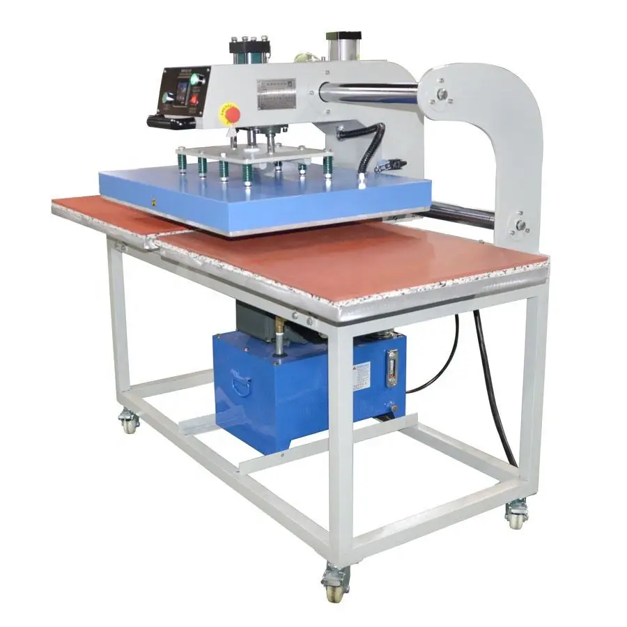 Up-sliding double station hydraulic heat press sublimation plates 3d embossed t shirts machine