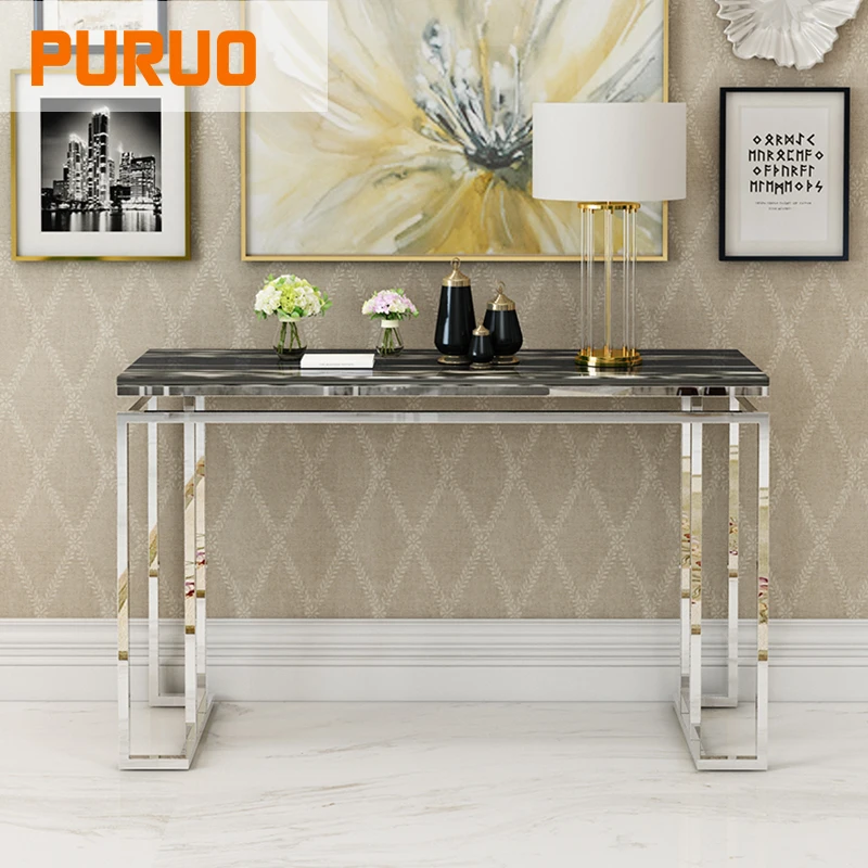 Modern marble top tv stand furniture living room metal leg for living  design