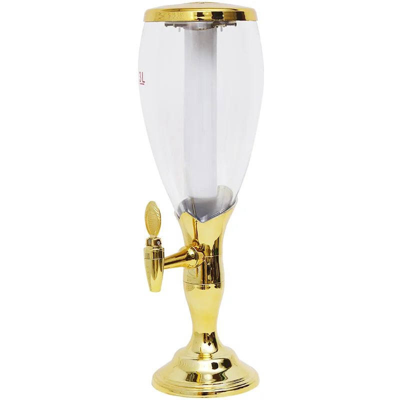 high quality beer dispenser 3 liters beer tower with ice tube