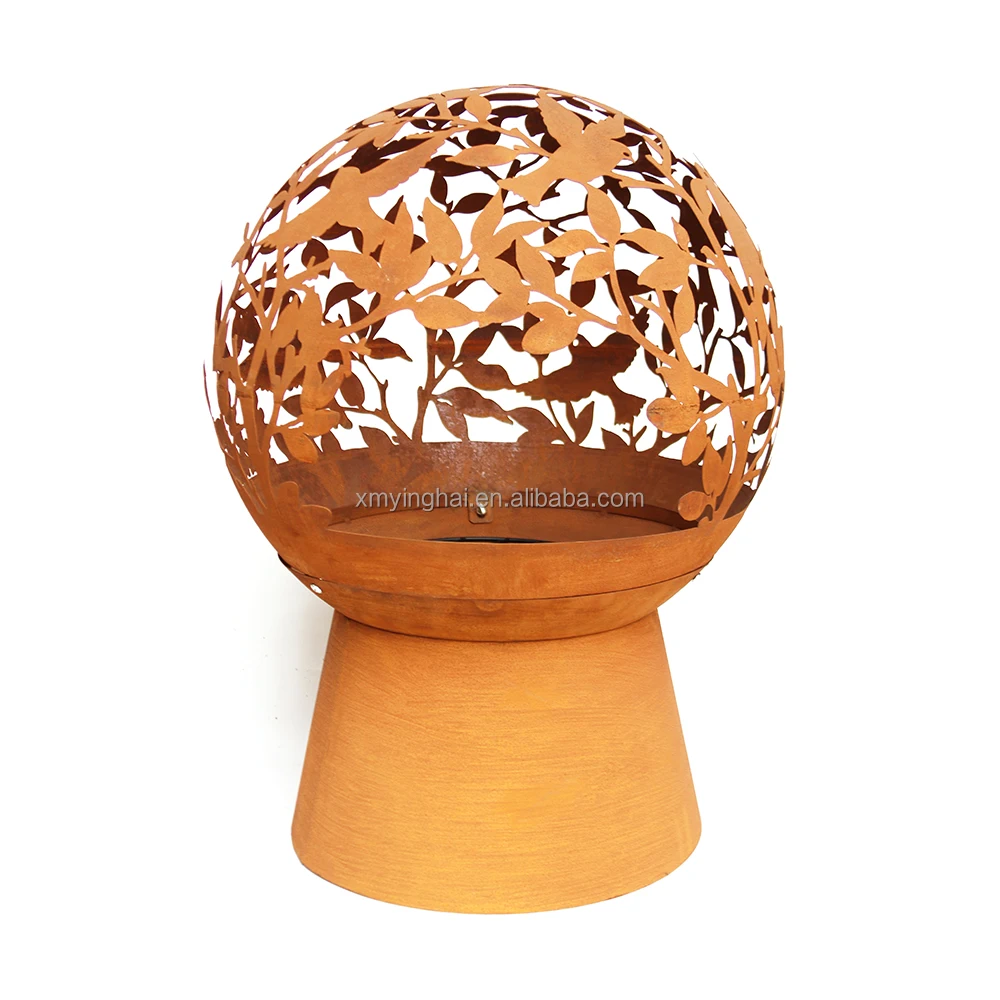 China Manufacturer Hight Quality Hollow Metal Ball Mild Steel Fire Pit Sphere for Household BBQ Garden