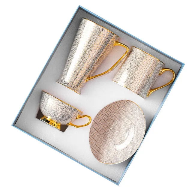 Hot selling Light luxury Coffee cups and saucers Ceramic coffee cups and saucers espresso cups and saucers