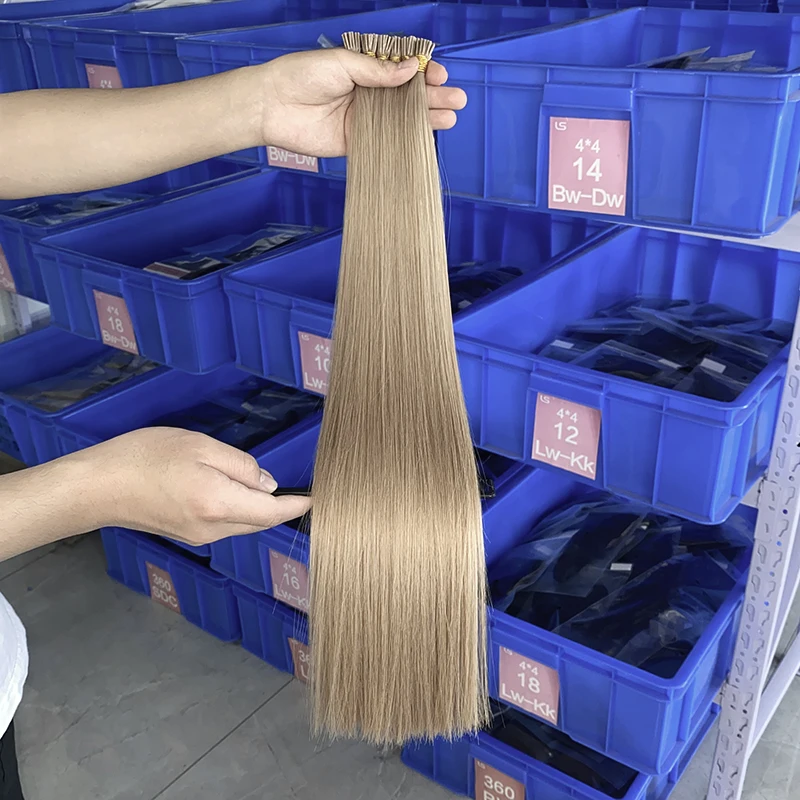 LeShine оптовая продажа 100 кератиновые Remy русские накладные натуральные волосы