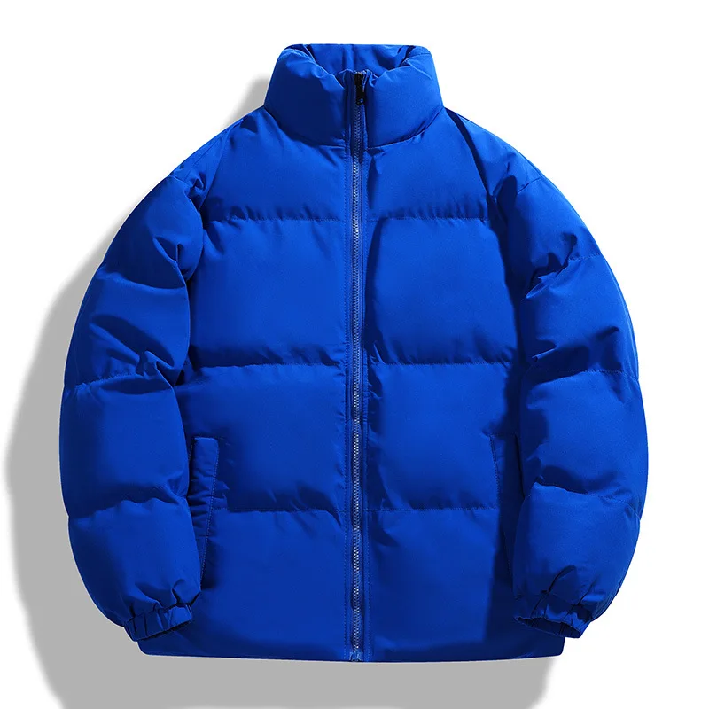 RNSHANGER Winter New Men Jacket Casual Parkas Thicken Warm Outerwear Stand Collar Male Coats Solid Color Zipper Men Clothing