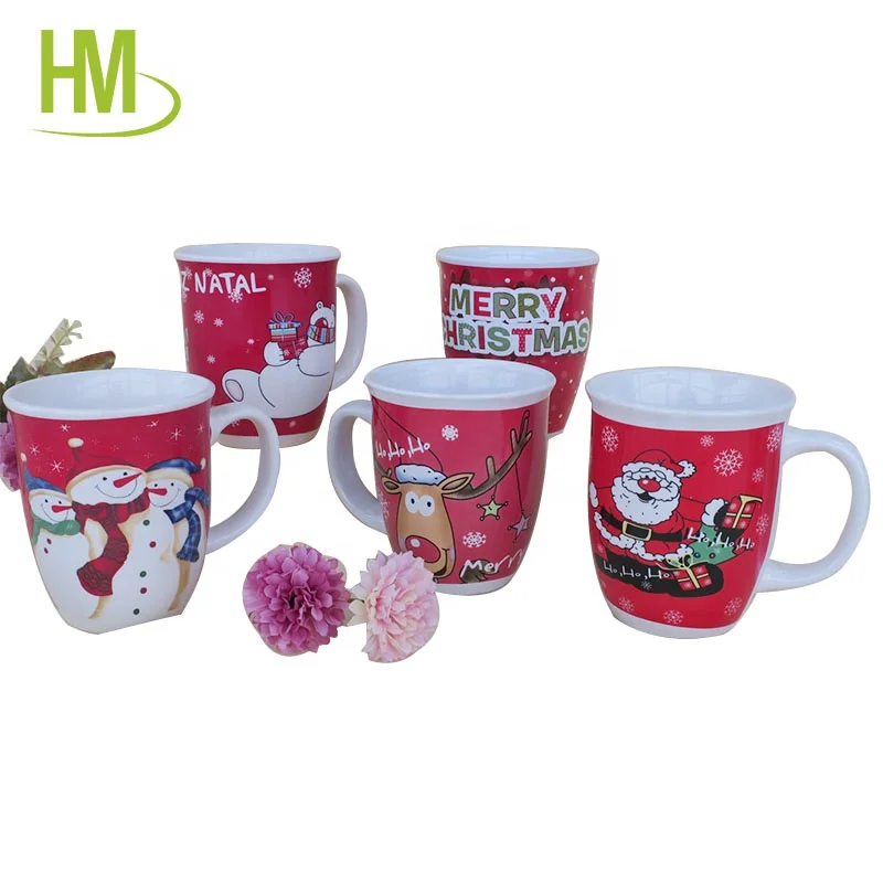 modern design christmas ceramic mugs 14oz