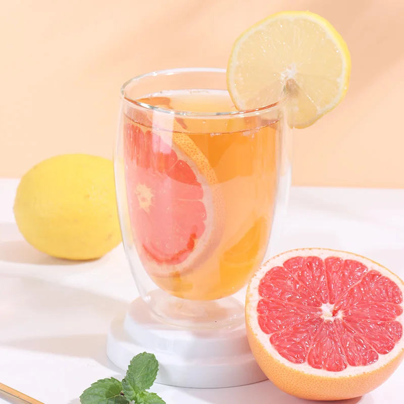 High quality high borosilicate cute  double wall tea glass cup drink cup