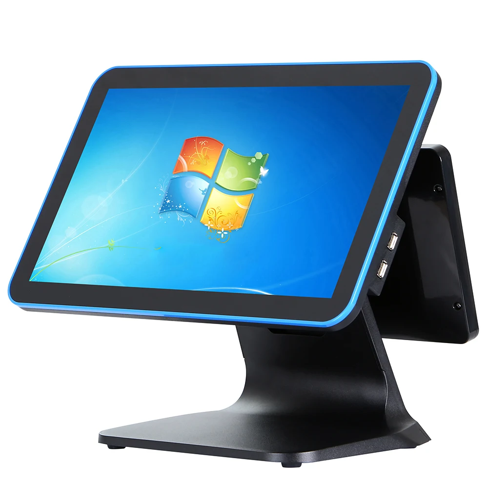 Pos system 15.6 Inch Intel Core I3 All In One Touch Screen POS machinel with Aluminum Stand