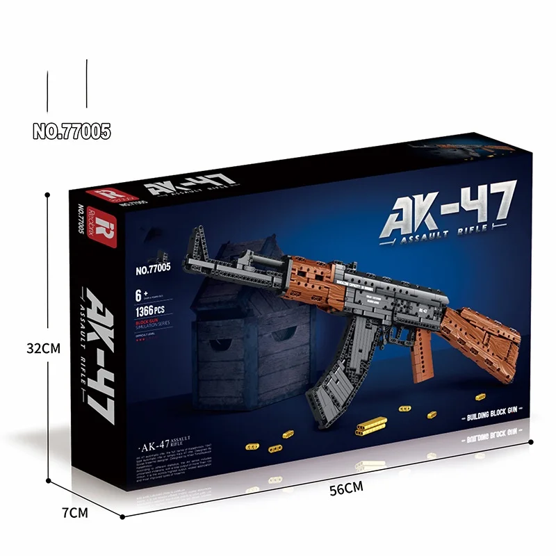 Series 77001-77005 Fire Bullet Weapon 98k M416 Model Technical Assembly Gun Bricks Building Blocks Toys Sets educational toys