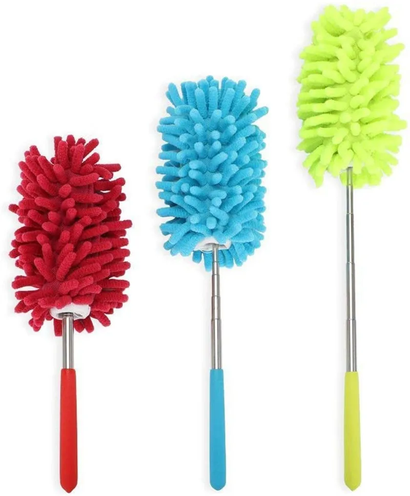 Microfiber Extendable Hand Dusters Washable Dusting Brush with Telescoping Pole for Cleaning Car, Computer, Air Conditioning