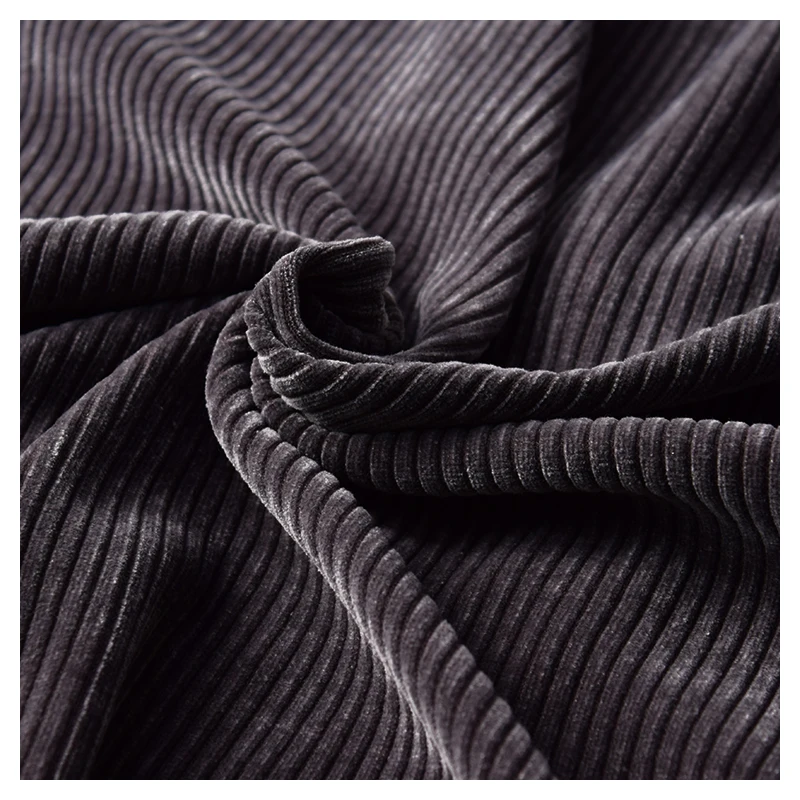  POLY SPANDEX CHENILLE WIDE STRIPE PLAIN DYED KNIT FABRIC FOR WOMEN TOPS AND