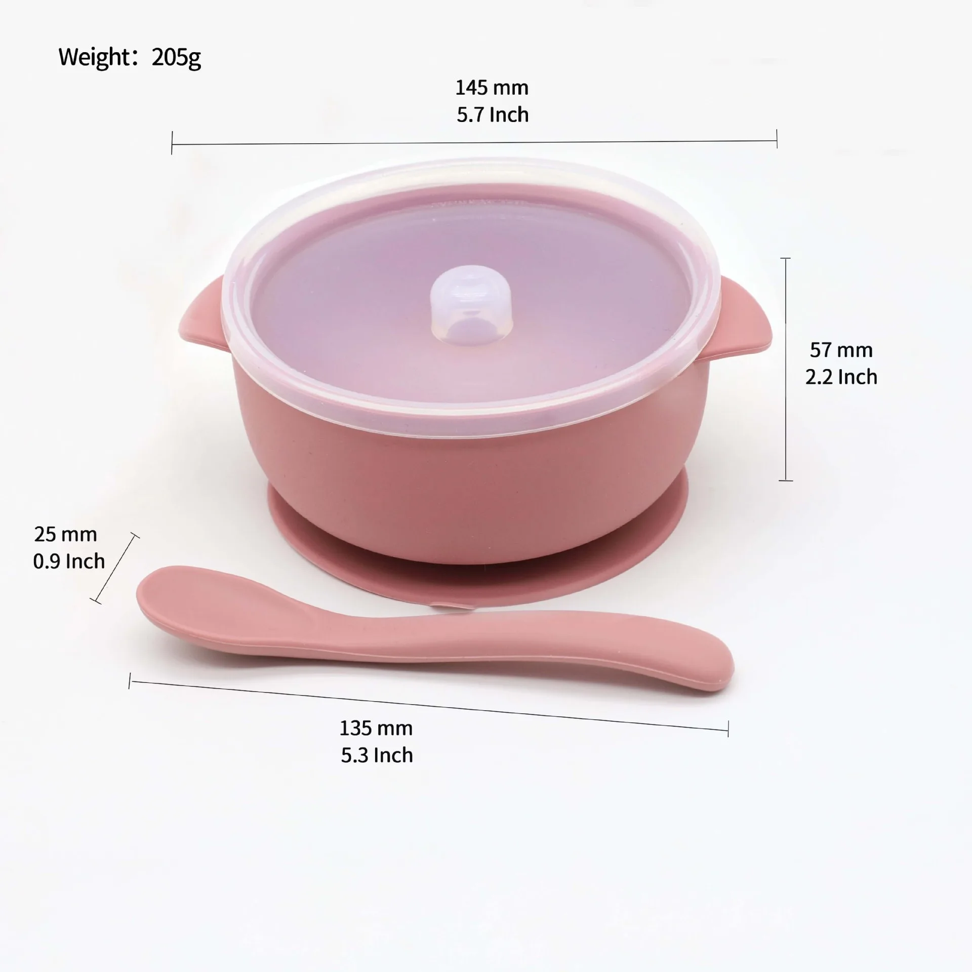 Silicone Unbreakable Baby Bowl With Lid Suction Toddler Feeding Silicone Feeding Bowl For Microwave Oven with Sucker