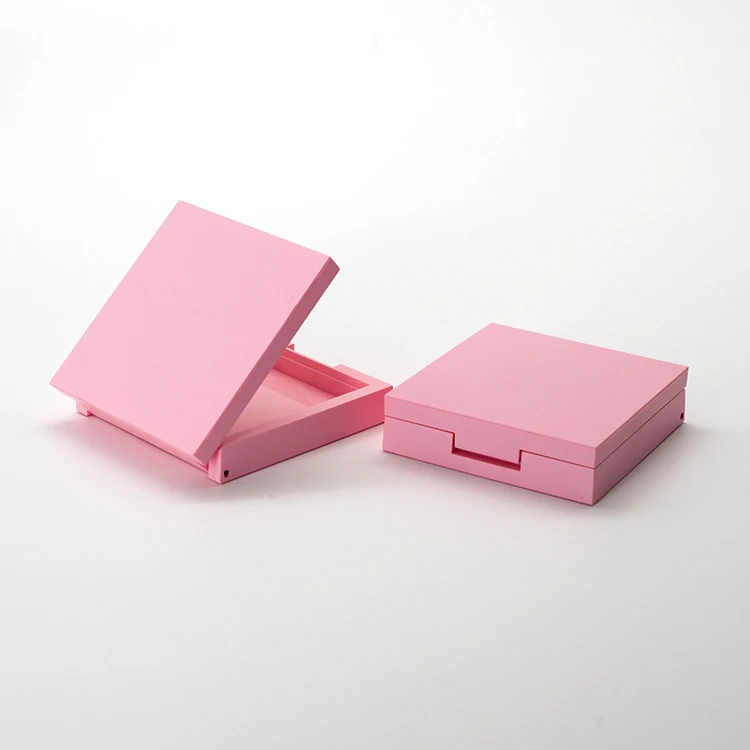 uv oval diamond pink gold compact powder case acrylic blush banana foundation makeup empty highlighter compacts case