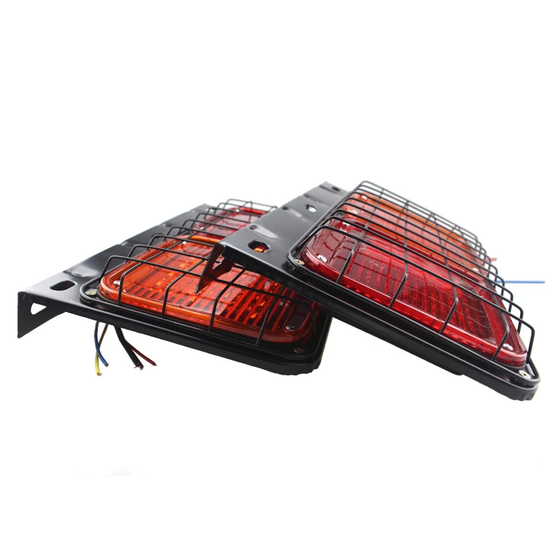 Good quality iron net protection double colors bulb combination truck tail lights