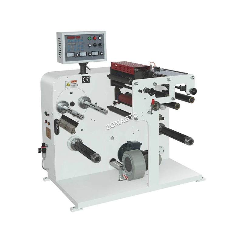 Paper Roll to Roll Small label Slitting Rewinding Machine Narrow Web Adhesive Label Thermal Paper Slitter Rewinder