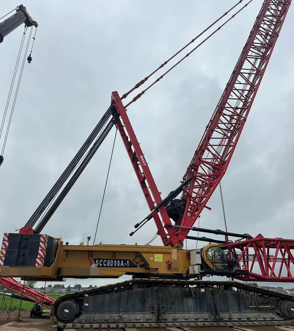 SANY Officially Certified Used 800t Crawler Crane SCC8000A No.00566 with Core Components Engine Motor Pump Gearbox