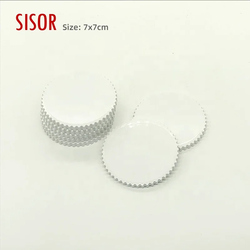 Wholesale DIY Gear Edge Custom Sublimation Blank Ceramic Fridge Magnet Souvenir Ceramic Decors Gifts With Soft Magnetic Backed