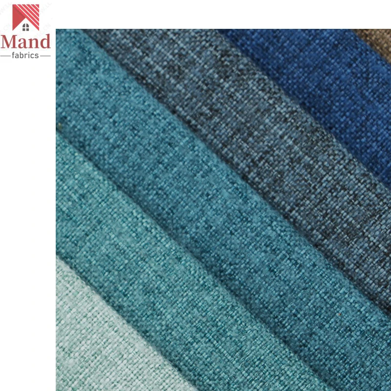 Mand textile producer wholesale cheap modern 100% polyester plain textured fleece cloth ottoman bench linen fabric