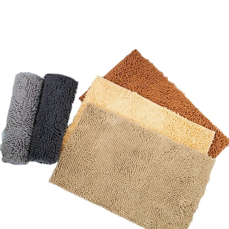 100% polyester microfiber chenille excellent antiskid machine-washable bibulous perfect non-slip