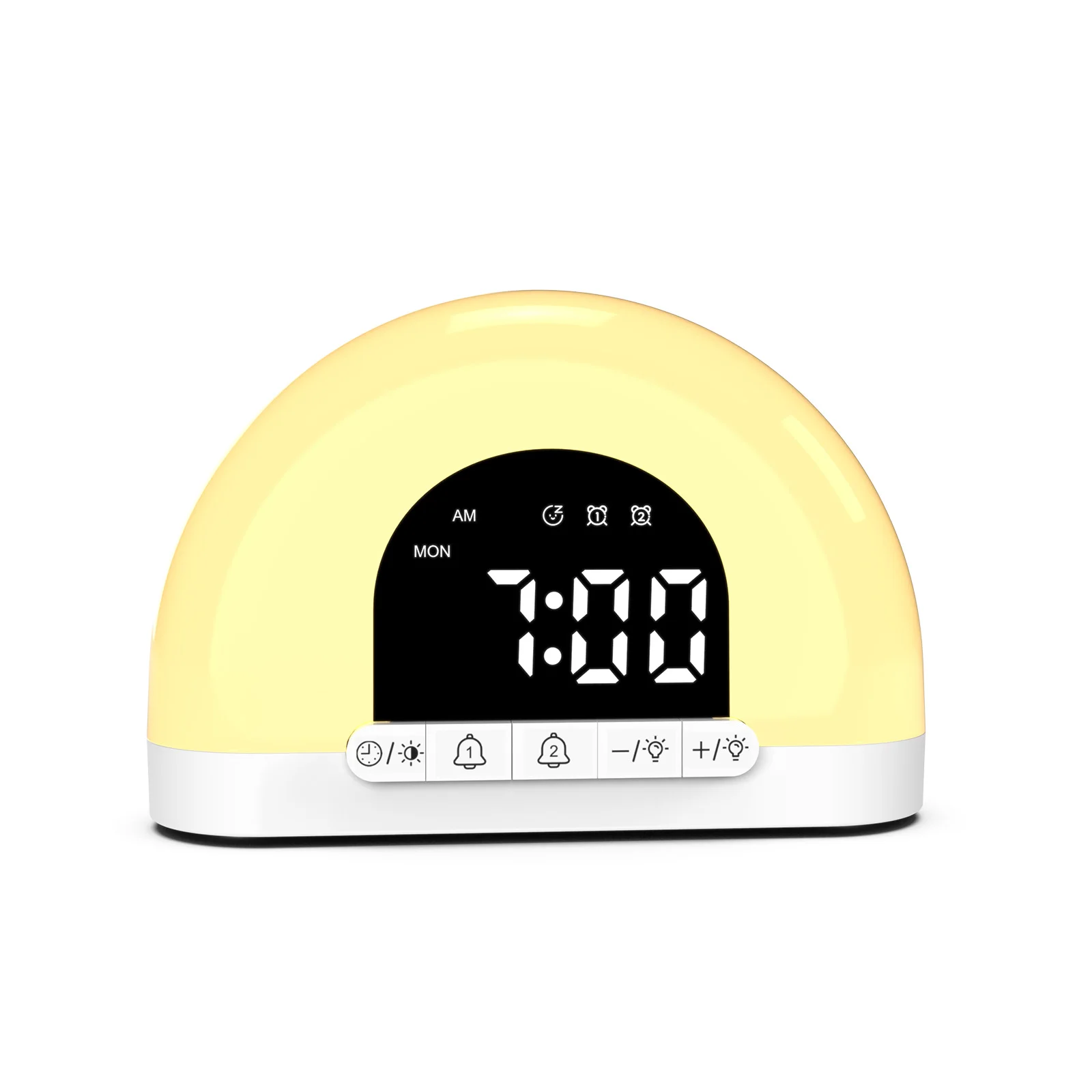 2025 Hot Selling Smart Wake Up Light  Kids Adults Bedroom Sunrise Simulation Sound Table Clock sunset