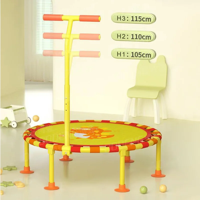 Professional 40 Inch Mini Indoor Trampoline Unisex Foam And Pvc Material Kids Trampoline With Adjustable Handle