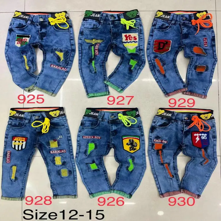 3.65 Dollar Model YQ209 Quicken Delivery Popular New Jean Boy Pant Stock With Different Size