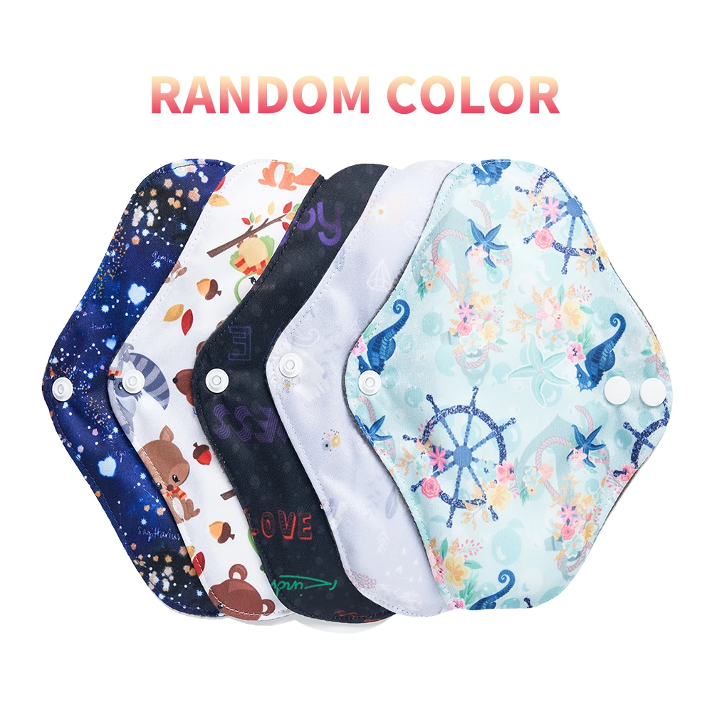 Moramonal Lower Price Random Color Menstrual Sanitary Napkin S M L Size Washable Menstrual pads for Women