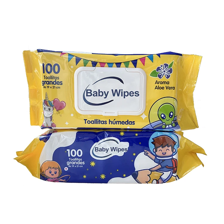 China manufacturer 100 pcs moisturizing soft promotional baby wipes cheap wet wipes