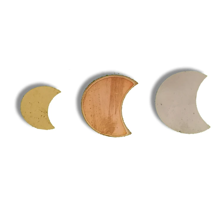 CNC laser cutting moon shape custom size thickness of 1 1.5 2 mm metal plate