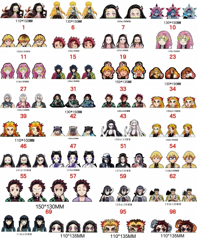 Waterproof Cartoon Changing Flips Decals Demon Slayer Lenticular 3D Anime Motion Sticker for Car Laptop Refrigerator