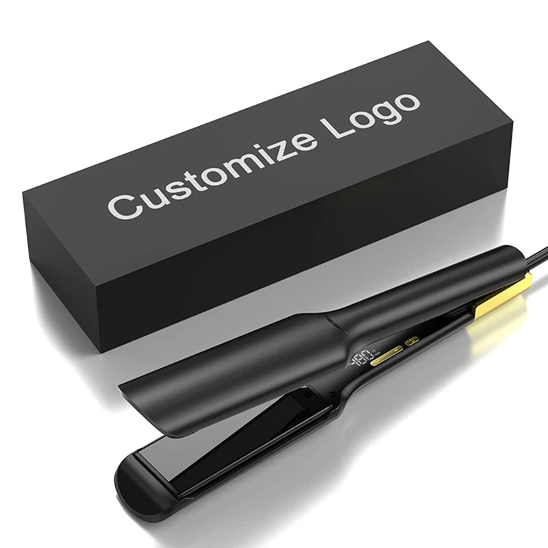 Fast Heater 480F Mch 2 In 1 Straightening And Curler Flat Iron Professional Hair Straightener With Custom Logo