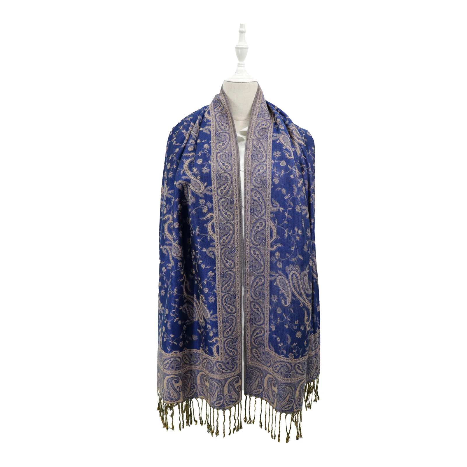 Wholesale Winter Autumn Spring Fashion Paisley Pashmina Shawl Wrap Scarf with Tassels for Women