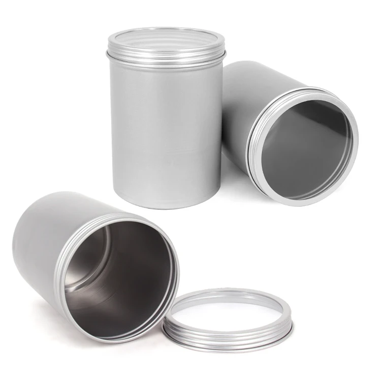 storage wax aluminum jars large round metal tins spice tin with clear window lid