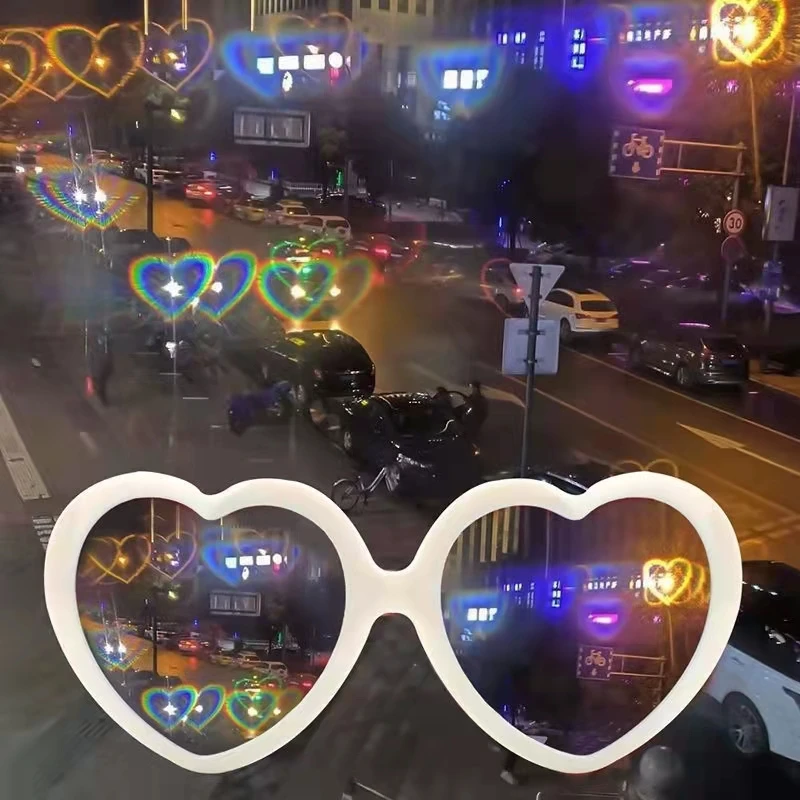 Лидер продаж 2022 солнцезащитные очки с линзами 3D дифракцией в форме сердца запатентованные особым