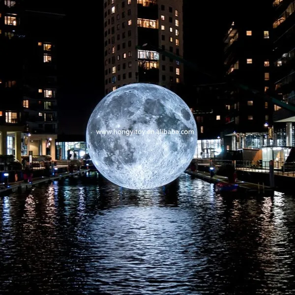 5m Inflatable Light Moon Advertising Inflatable Nice Planet Balloon Custom Inflatable Air Sphere