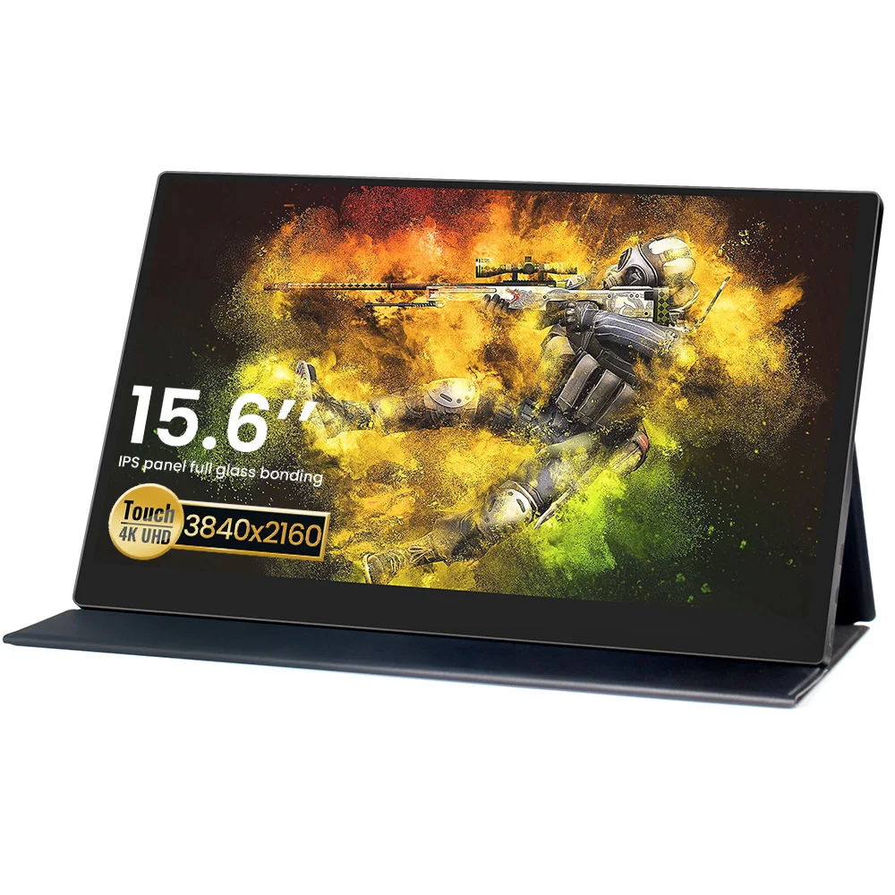 Portable Monitor 15.6' 4K 3840*2160 HD MI Portable Monitor for Laptop USB-C Computer Display Monitor Eye Care Screen