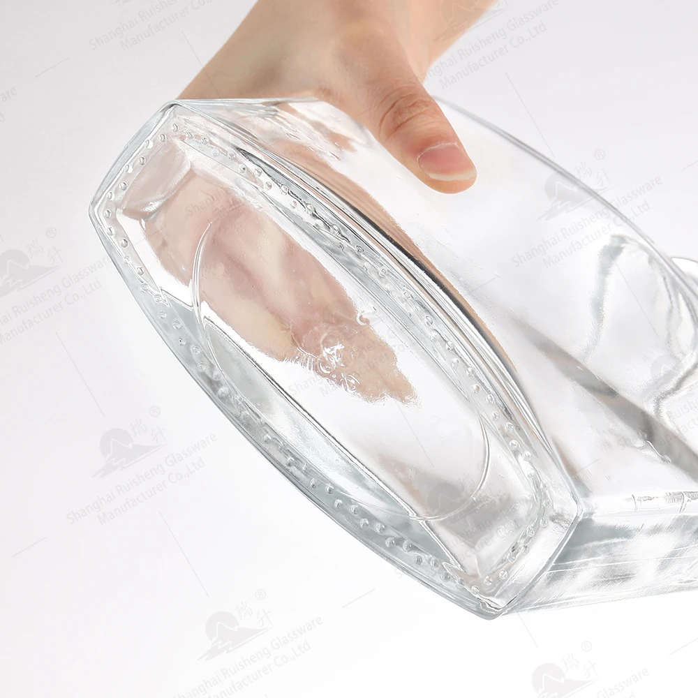 Wholesale 500ml Premium Clear Square Wine Vodka Whisky Rum Brandy XO Cognac Tequila Spirits Glass Bottles