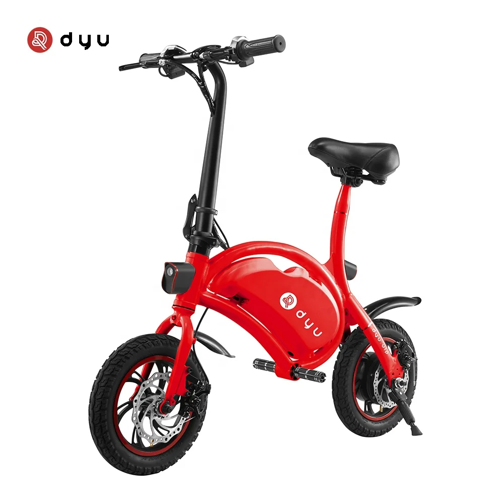 DYU D1 Ebike складной портативный самокат электрический скутер без педалей с управлением через приложение одним дисковым