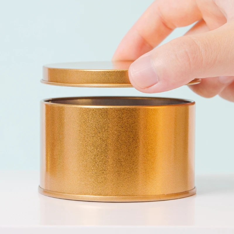 Wholesale Cheap Round 7.5 cm Diameter 4.5 cm Height Metal Tin Can Box Runde Blechdose Tins Package for Surge Coffee Tea