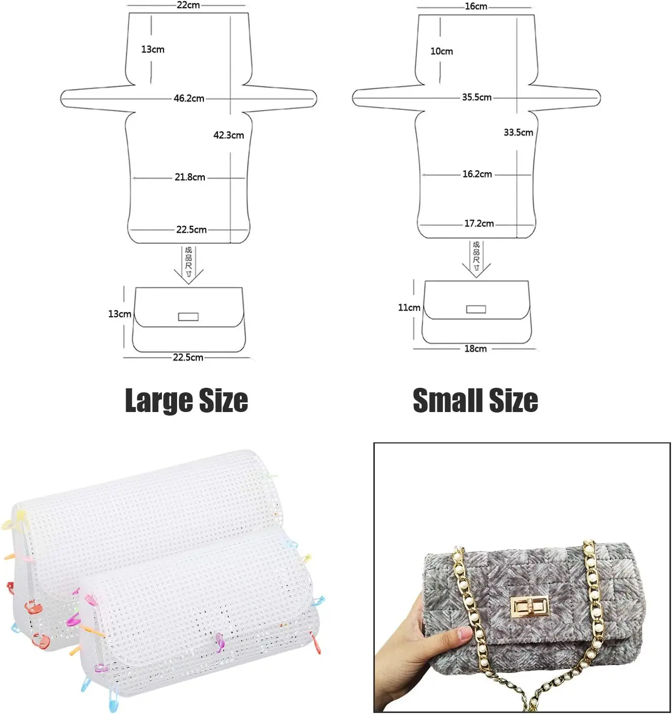 Complete Mesh Plastic Canvas Kit with Clear Sheets Acrylic Yarn and Embroidery Tools for Crafting and Embroidery Projects